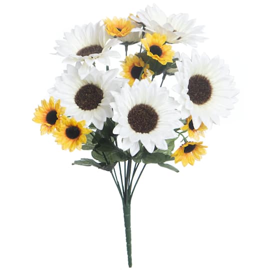 White &#x26; Yellow Mixed Sunflower Bush by Ashland&#xAE;